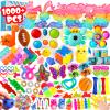 1000Pcs Fidget Toys Pack, Bulk Party Favors for Kids, Stocking Stuffers, Treasure Box Chest, Birthday Party, Classroom Carnival Prizes, Pinata Stuffers, Goodie Bag Stuffers, Stress Relief, Sensory Toy view 1
