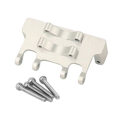 RZXYLRC CNC Aluminum Alloy Metal Servo Mount for Axial 1/24 AX24 XC-1 AXI00003 RC Crawler Car Truck Model Upgrade Parts (Silver)