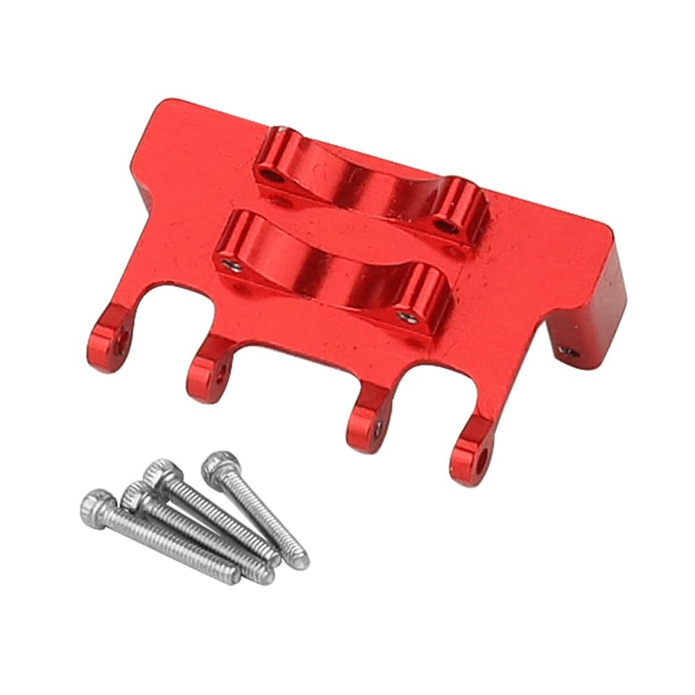 RZXYLRC CNC Aluminum Alloy Metal Servo Mount for Axial 1/24 AX24 XC-1 AXI00003 RC Crawler Car Truck Model Upgrade Parts (red)