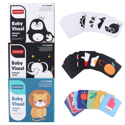 High Contrast Baby Flashcards, 96 Pcs Black White Colorful Visual Sensory Stimulation Learning Activity Card for Newborn Ages 0-3-6-12 Months, Brain Developmental Infant Toys Montessori Gift