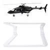 Alomejor RC Helicopter Landing Skid Plastic Landing Gear for FW450 V3 Timely Replacement with Premium Material for Model (White) view 2