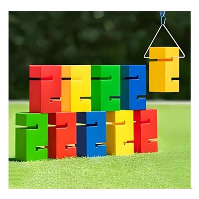 Field Day Team Building Game Building Blocks, Sturdy and Durable ABS Material, Improve Group Leadership Communication Skills (Color : Multi-Colored, Size : 10PCS)