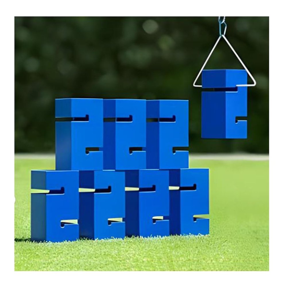 Field Day Team Building Game Building Blocks, Sturdy and Durable ABS Material, Improve Group Leadership Communication Skills (Color : Blue, Size : 8PCS)