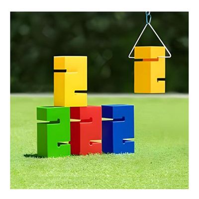 Field Day Team Building Game Building Blocks, Sturdy and Durable ABS Material, Improve Group Leadership Communication Skills (Color : Multi-Colored, Size : 5PCS)