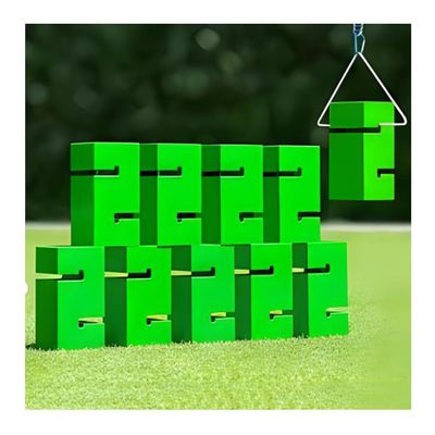 Field Day Team Building Game Building Blocks, Sturdy and Durable ABS Material, Improve Group Leadership Communication Skills (Color : Green, Size : 10PCS)