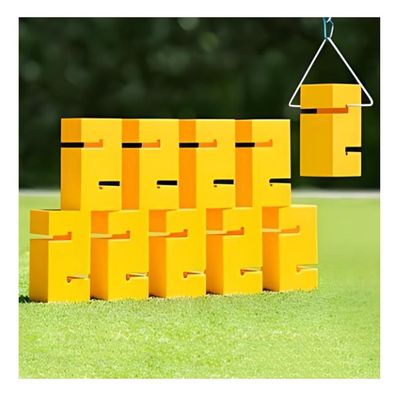 Field Day Team Building Game Building Blocks, Sturdy and Durable ABS Material, Improve Group Leadership Communication Skills (Color : Yellow, Size : 10PCS)