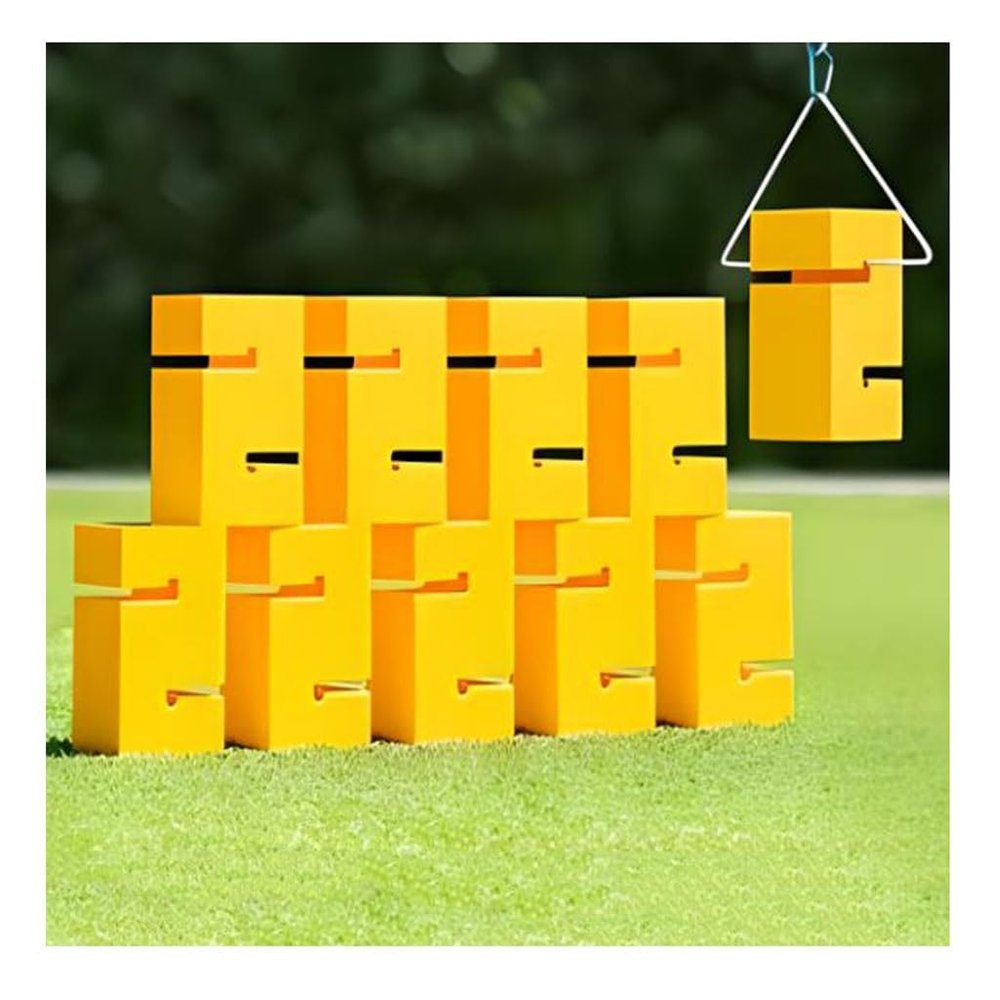 Field Day Team Building Game Building Blocks, Sturdy and Durable ABS Material, Improve Group Leadership Communication Skills (Color : Yellow, Size : 10PCS)