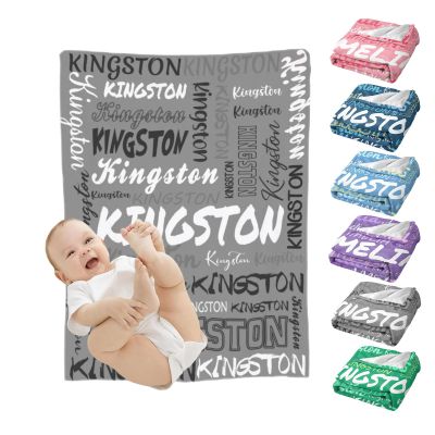 WAJL POD Custom Baby Blankets for Girls Boys Kids Personalized Baby Blankets with Name for Kids Girls Boys Personalized Baby Girl Boy Kids Gifts Personalized Baby Items Customized Blanket