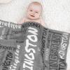 WAJL POD Custom Baby Blankets for Girls Boys Kids Personalized Baby Blankets with Name for Kids Girls Boys Personalized Baby Girl Boy Kids Gifts Personalized Baby Items Customized Blanket view 4