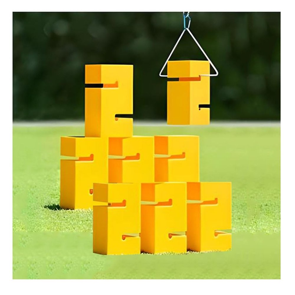 Field Day Team Building Game Building Blocks, Sturdy and Durable ABS Material, Improve Group Leadership Communication Skills (Color : Yellow, Size : 8PCS)