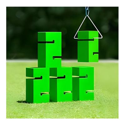 Field Day Team Building Game Building Blocks, Sturdy and Durable ABS Material, Improve Group Leadership Communication Skills (Color : Green, Size : 5PCS)