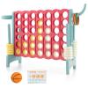 Costzon Giant 4-in-A-Row, Jumbo 4-to-Score Giant Game w/Basketball Hoop, Ring Toss, Quick-Release Slider, 42 Jumbo Rings, Indoor Outdoor Family Connect Game for Kids & Adults, Backyard Games view 1