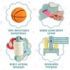 Costzon Giant 4-in-A-Row, Jumbo 4-to-Score Giant Game w/Carrying Bag, Basketball Hoop, 42 Jumbo Rings, Quick-Release Slider, Indoor Outdoor Family Connect Game for Kids & Adults, Backyard Games view 4