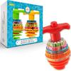 Hanukkah Dreidel Musical Bouncing Light-Up Dreidel Hanukkah Toys, Assorted Colors (24-Pack) view 2