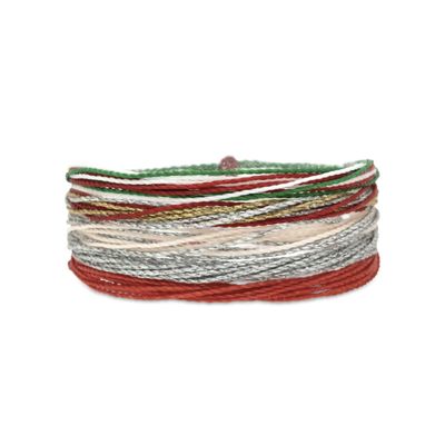 Pura Vida Bracelet & Christmas Ornament Pack - Bracelets Pack with Limited Edition Christmas Ball - Bracelet Set with 5 Cute Stackable Bracelets for Women - Multicolor
