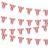 100 Feet Pennant party flags Ideal for Both Children and Adults (Red and White Striped) view 1