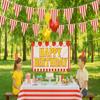 100 Feet Pennant party flags Ideal for Both Children and Adults (Red and White Striped) view 3