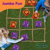 Gamie Giant Tic Tac Toe Game Outdoor - 3 x 3 Feet - Includes Rope Grid, 10 Bean Bag Play Pieces, and 1 Drawstring Carry Bag - Large Yard Games - Outdoor Game for Patio, Picnic, Camping view 3