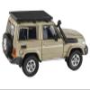 2014 Land Cruiser 71 SWB (Short Wheel Base) Sandy Taupe Brown 1/64 Diecast Model Car by Paragon Models PA-55564 view 2