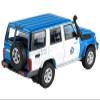 2014 Land Cruiser 76 RHD (Right Hand Drive) Blue and White Japan Automobile Federation 1/64 Diecast Model Car by Paragon Models PA-65317 view 3
