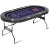 RAYKEEP 71 Inch Poker Table Foldable, 8 Player Folding Poker Tables w/Collapsible Legs, Casino Grade Felt, Padded Rails and Cup Holders, Portable Poker Table for Texas Holdem Poker and Blackjack view 1