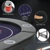 RAYKEEP 71 Inch Poker Table Foldable, 8 Player Folding Poker Tables w/Collapsible Legs, Casino Grade Felt, Padded Rails and Cup Holders, Portable Poker Table for Texas Holdem Poker and Blackjack view 4