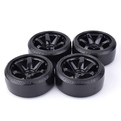 4PCS 1/10 RC Drift On-Road Wheel Hard Pattern Tyre for 1:10 for for Traxxas D4 HSP HPI for Sakura TT01 for Tamiya Drifting RC Car Modification Accessories (Color : 6)