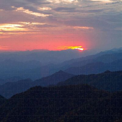 Blue Ridge Mountains Smoky Mountain 1000 Piece Jigsaw Puzzle for Unisex - Puzzle Beautifully Illustrated Puzzle, Thick & Sturdy Pieces - Challenging Activity for Adults and Child 30X20