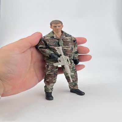 1/12 Scale Male Clothes,Male Combat Uniform Camo Shirt Pants Trousers Outfit Clothing for 6inch Soldier Action Figure Body (C)