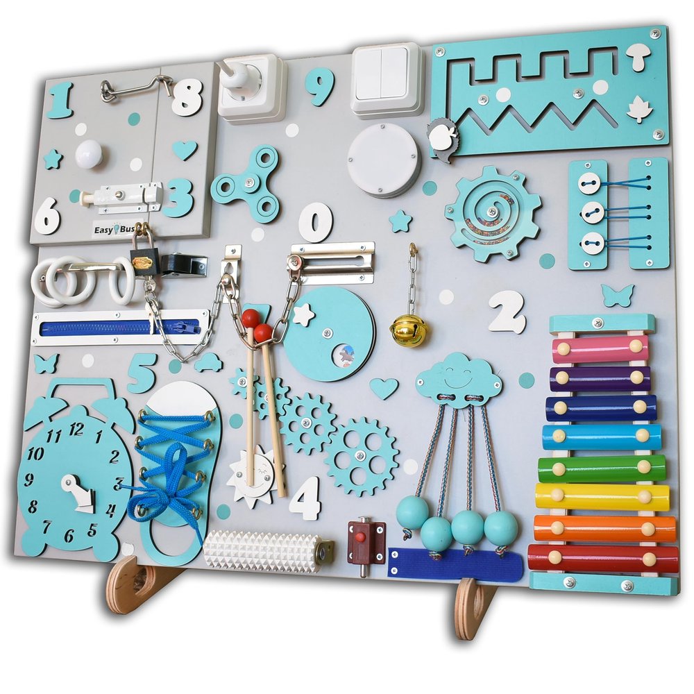 1 2 3 Year Old Girl Boy Gift Toddler Busy Board Sensory Activity Board Montessori Toys for Baby Dementia Fidget Toy Adult Boards Parts