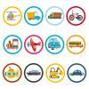 24 Sheets Potty Training Stickers, 12 Patterns Color Changing Pee Stickers Cute Cartoon Toilet Target for Boys Girls Toddlers (Transportation Pattern) view 1