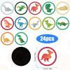 24 Sheets Potty Training Stickers, 12 Patterns Color Changing Pee Stickers Cute Cartoon Toilet for Boys Girls Toddlers (Dinosaur Pattern) view 2