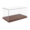 1/24 Scale Diecast Car Display Case, Decorative, Display Stand with Clear PVC Cover for Toy Cars Collectors Alloy Car, Brown view 1