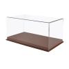 1/24 Scale Diecast Car Display Case, Decorative, Display Stand with Clear PVC Cover for Toy Cars Collectors Alloy Car, Brown view 2