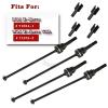 hopsupRC #45 Steel Drive Shaft CVD Upgrades Part for 1/16 E-Revo/E-Revo VXL,Stainless Front Rear Driveshaft Axles Hops up,Replace #7151X,4PCS,(More Powerful) Black view 2