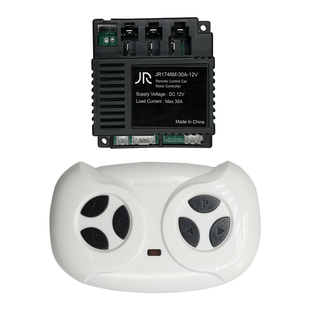 2.4G Bluetooth Remote Control and JR1746M-30A-12V Receiver Control Box Mother Board for Kids Ride On Car Powered Wheels Replacement Parts