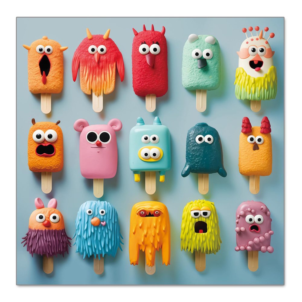 500 Pieces Jigsaw Puzzles for Adults and Teens and Kids Family Happy Gift Colorful Popsicles (Monster Popsicles)