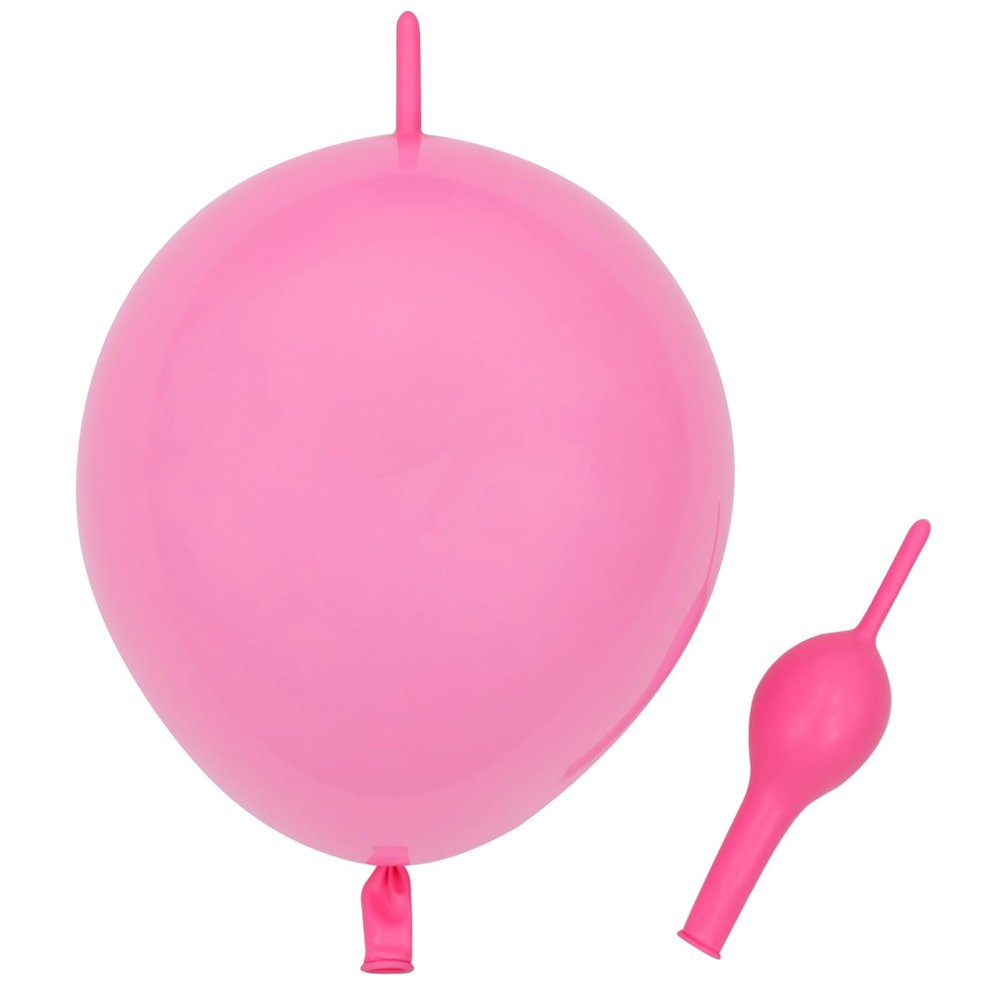 10 Inch Link Balloons Latex Quick Linkale Balloon 120 Pcs for Wedding,Birthday, Halloween, Christmas, Party Festival Decorations. (10 Inch Pink Link Balloons-120)