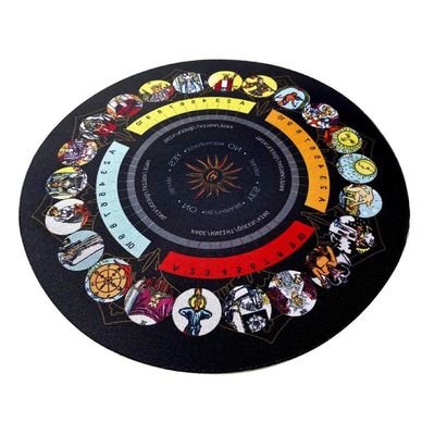 Acinkeety Tarot Divination Tapestry Tall Cloth Divination Card Cushion Pad Rubber Tarot Tablecloth Astrology Tarot Divination Tapestry