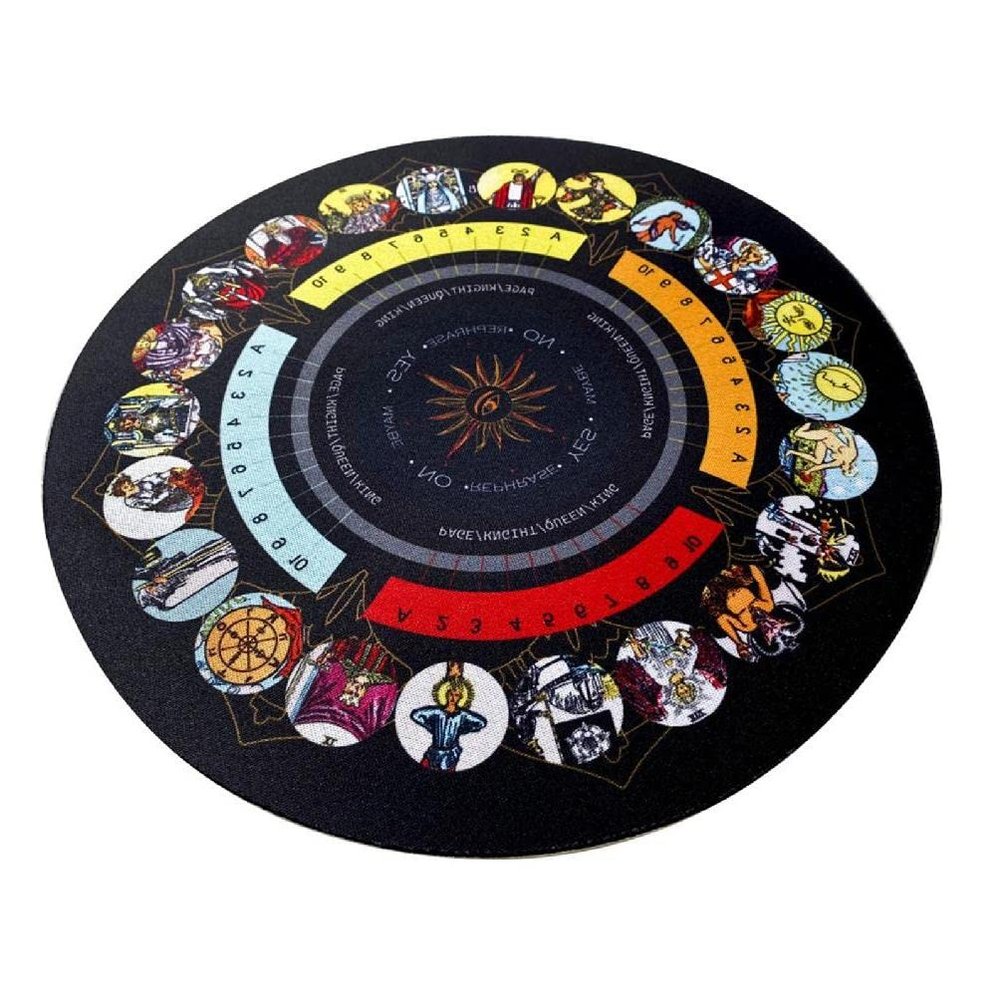 Acinkeety Tarot Divination Tapestry Tall Cloth Divination Card Cushion Pad Rubber Tarot Tablecloth Astrology Tarot Divination Tapestry