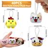 40 PCS Mini Farm Animal Plush Toys Set Cute Small Animal Stuffed Keychain for Party Favors Keychain Ornament for Goody Bag Easter Egg Stuffers Carnival Birthday Party Classroom Prizes 20 Styles view 2