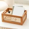 IMIKEYA Retro Wooden Storage Basket Capacity Organizer for Sundries Stylish Tabletop Container for Home for Toys Keys view 2