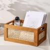 IMIKEYA Retro Wooden Storage Basket Capacity Organizer for Sundries Stylish Tabletop Container for Home for Toys Keys view 4