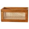IMIKEYA Small Woven Basket 35x25x16cm Wooden Storage Basket Book and Clothes Organizer Home Decor Storage Container view 1