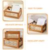 IMIKEYA Small Woven Basket 35x25x16cm Wooden Storage Basket Book and Clothes Organizer Home Decor Storage Container view 2