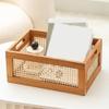 IMIKEYA Small Woven Basket 35x25x16cm Wooden Storage Basket Book and Clothes Organizer Home Decor Storage Container view 3
