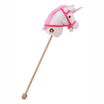 Johntoy 22278 Unicorn Wood Horse with Sound
