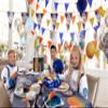 Boland 50526  Banner Space Joyeux Anniversaire Polyester Decoration, Theme Party, Hanging Decoration view 3
