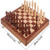 GAENZA New Professional Chess, Wooden Folding Chess Set, Travel Portable Board Game for Kids and Adults, 2 Extra Queens Toys view 2