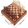 GAENZA New Professional Chess, Wooden Folding Chess Set, Travel Portable Board Game for Kids and Adults, 2 Extra Queens Toys view 2
